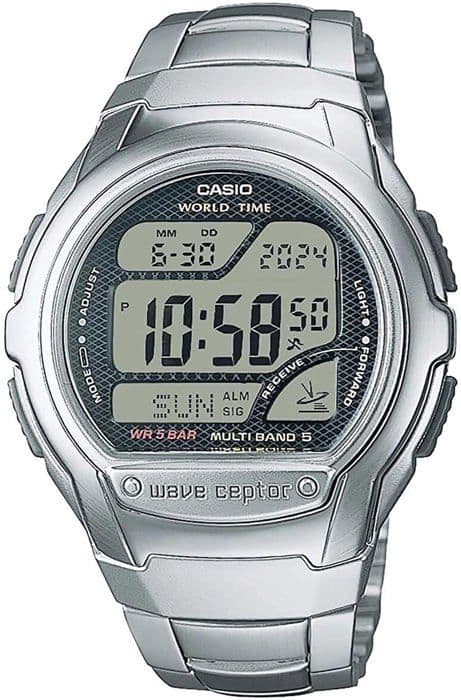 CASIO Radioklocka - Multifunktion - Stål