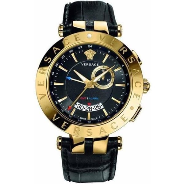 Klocka - VERSACE - V-Race GMT - Swiss Made Quartz - Safirglas - 5 ATM vattentäthet