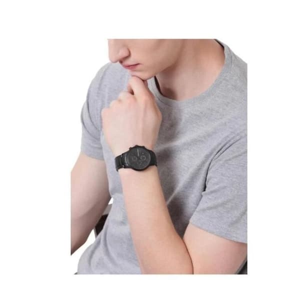 Montre Chronographe Quartz - Emporio Armani - AR11275 - Acier Inoxydable - Noir - Vattentålighet 5 Atm