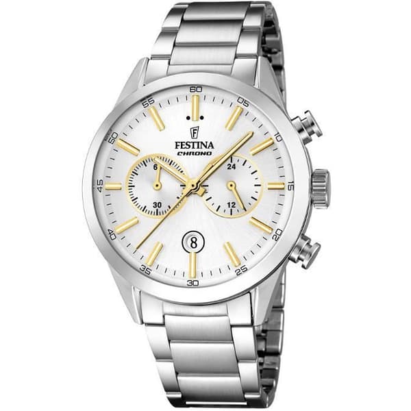 Kronografklocka - Festina - F16826-d - Kvarts - Silver - Rostfritt stål
