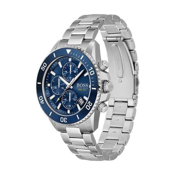 Herrklocka - HUGO BOSS - SVART ATHLEISURE - Grå Stål - Rund Boett - 45 mm