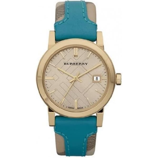 Damklocka - Burberry - BU9112 - Läderband - Brun färg - Vuxen