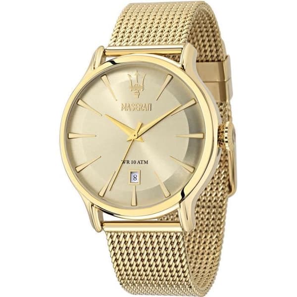Klocka - MASERATI - EPOCA R8853118003 - Kvarts - Analog - Guld - Rostfritt stål