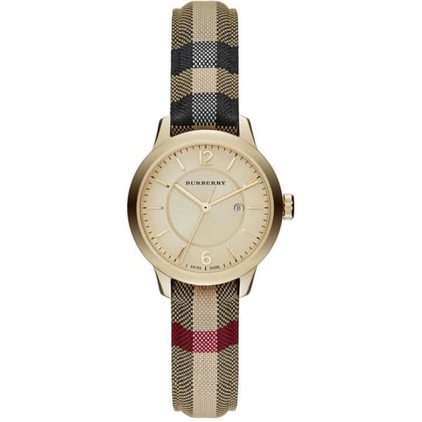Klocka - BURBERRY - DEN NYA RUNDEN BU10104 - Läder - Kvarts - Analogisk