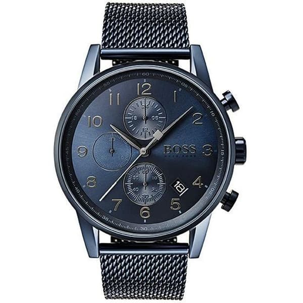 Kronografklocka - BOSS - 1513538 - Rostfritt stål - Blå - 41-45 mm