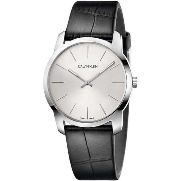 Klocka - Calvin Klein - K2G221C6 - Kvarts - Svart Läder - 37 mm Silver