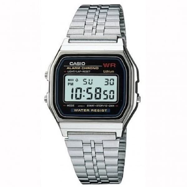 Digital klocka - Casio - A-159WA-N1DF - Silver - Stål - 3 ATM vattentäthet