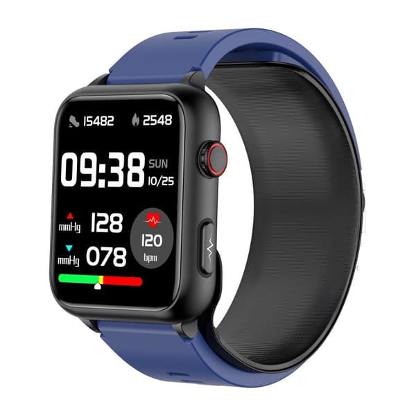 INF Smartwatch med stor skärm / blodtryck, puls, blodsyre Mörkblå