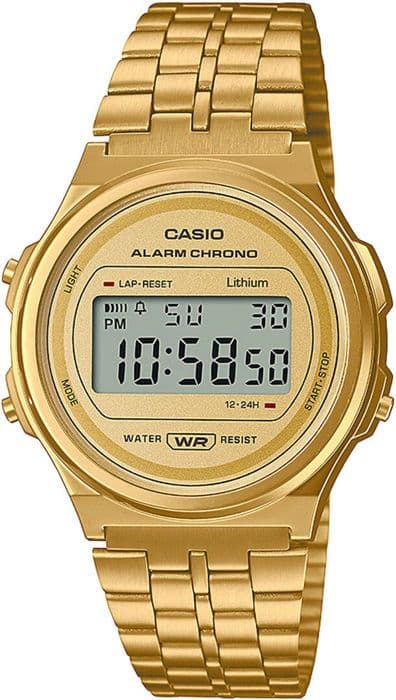 CASIO Vintage -klocka - Multifunktionell - Guld