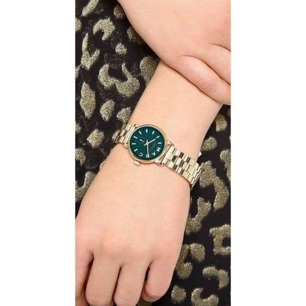Damdok - MARC BY MARC JACOBS - MBM3249 - Guldstål - Grön urtavla - Chic stil