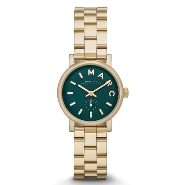 Damdok - MARC BY MARC JACOBS - MBM3249 - Guldstål - Grön urtavla - Chic stil