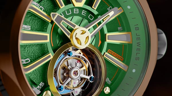 Mens Watch Nubeo NB-6075-0B, Automatic, 52mm, 10ATM