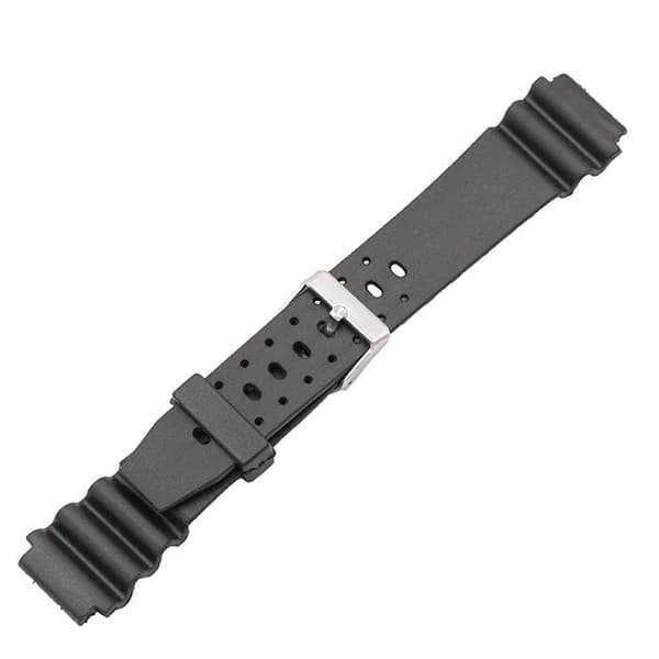 Klockarmband Silikon (Digitalklocka etc) Svart - Flera storlekar