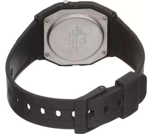 Original Casio Class Digital Watch with Resin Strap in Black -Water Splush F91