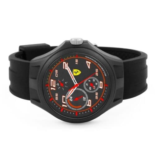 Mens Scuderia Ferrari Pit Crew rubber strap multifunction sport Watch