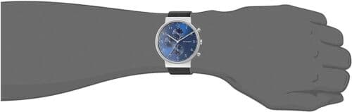 Skagen SKW6417 Men’s Chronograph Multifunction Black Leather Blue Dial Watch