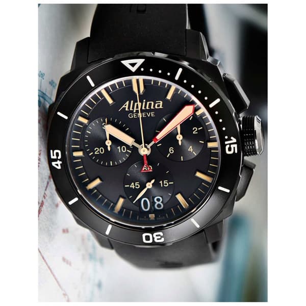 Mens Watch Alpina AL-372LBBG4FBV6, Quartz, 44mm, 30ATM