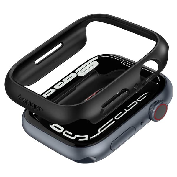 Spigen Thin Fit - Etui til Apple Watch 8 / Watch 7 45 mm (sort)