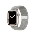 Miniatyrbild 3 av 6: Crong Wave Band - flätat Apple Watch-rem 42/44/45/49 mm (ljusgrå)