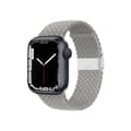 Miniatyrbild 4 av 6: Crong Wave Band - flätat Apple Watch-rem 42/44/45/49 mm (ljusgrå)