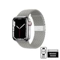 Miniatyrbild 2 av 6: Crong Wave Band - flätat Apple Watch-rem 42/44/45/49 mm (ljusgrå)