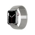 Miniatyrbild 1 av 6: Crong Wave Band - flätat Apple Watch-rem 42/44/45/49 mm (ljusgrå)