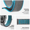 Pikkukuva 7 / 8: Crong Nylon – urheiluranneke Apple Watchiin 38/40/41 mm (pastelliharmaa)