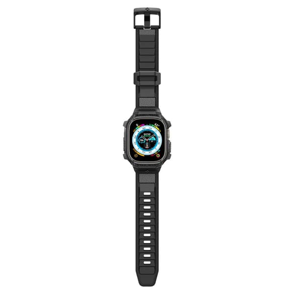 Spigen Rugged Armor Pro – Rem med etui til Apple Watch Ultra 49 mm (sort)