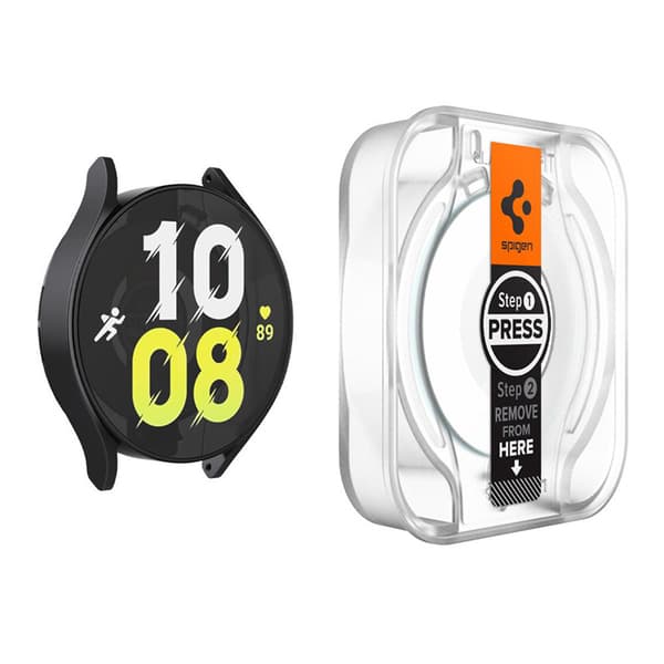 Spigen GLAS.TR EZ FIT 2-Pack - Hærdet glas til Samsung Galaxy Watch 6 44 mm (2 stk)