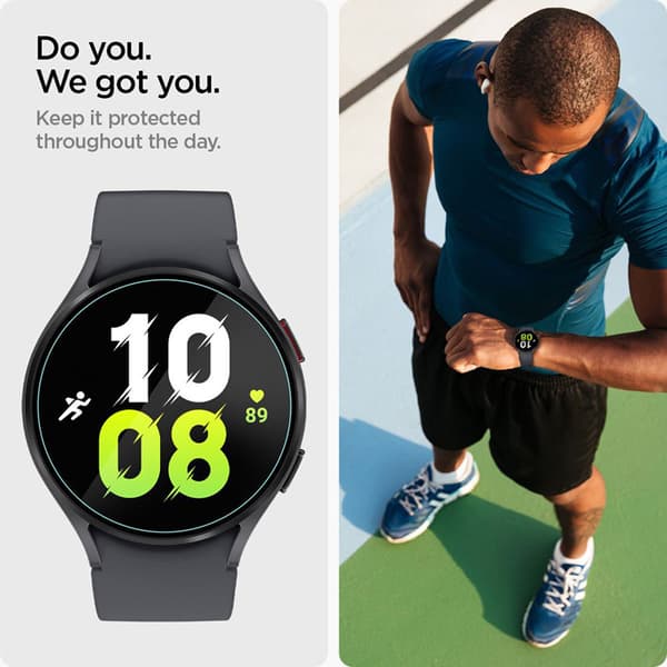 Spigen GLAS.TR EZ FIT 2-Pack - Hærdet glas til Samsung Galaxy Watch 6 44 mm (2 stk)