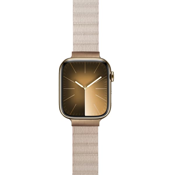 Crong Eclipse - Apple Watch læder magnetrem 38/40/41 mm (beige)