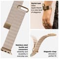 Miniatyrbillede 6 af 7: Crong Eclipse - Apple Watch læder magnetrem 38/40/41 mm (beige)