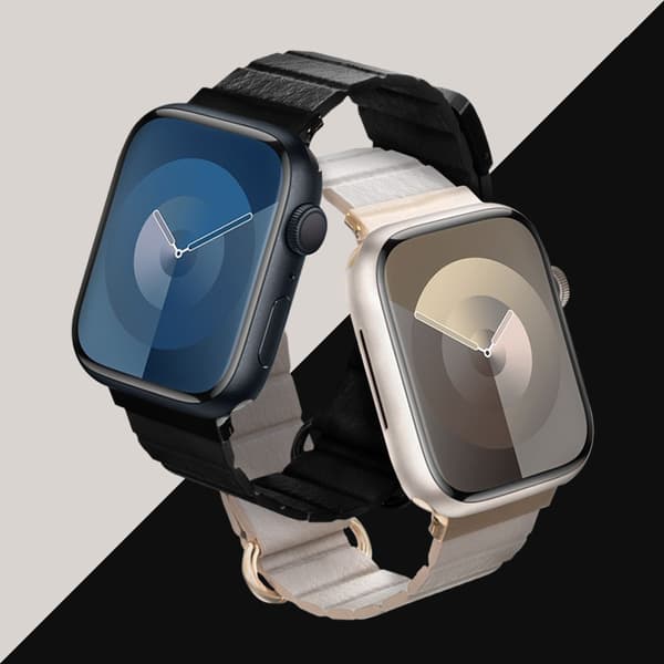 Crong Eclipse - Apple Watch læder magnetrem 38/40/41 mm (beige)