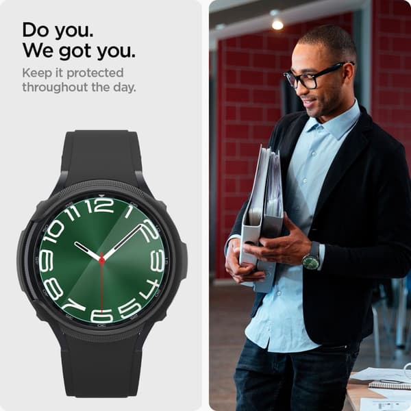Spigen GLAS.TR EZ FIT 2-Pack - Hærdet glas til Samsung Galaxy Watch 6 Classic 47 mm (2 stk)