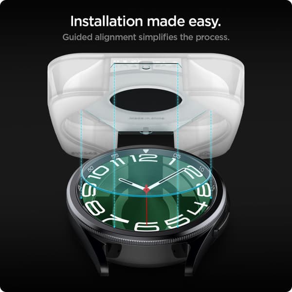 Spigen GLAS.TR EZ FIT 2-Pack - Hærdet glas til Samsung Galaxy Watch 6 Classic 47 mm (2 stk)