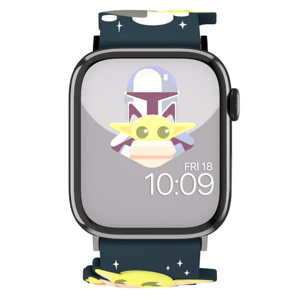 Star Wars – Apple Watchin ranneke 38/40/41/42/44/45/49 mm (Mandalorian Grogu käyttää The Force 3D:tä)