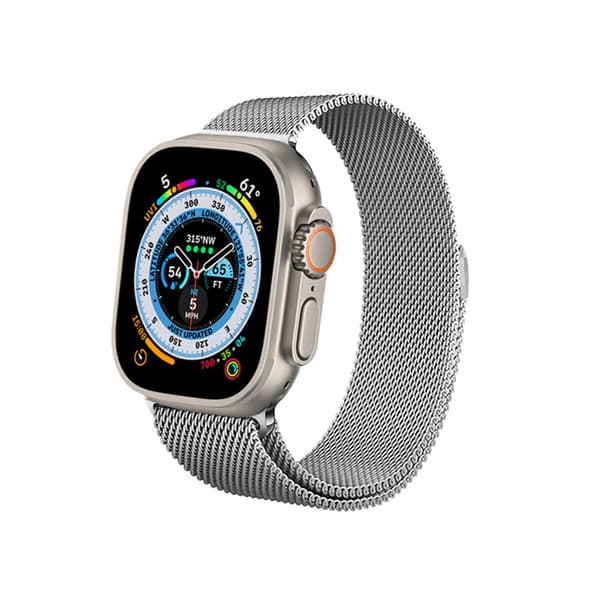Crong Milano Steel - Rustfri stålrem til Apple Watch 38/40/41 mm (sølv)