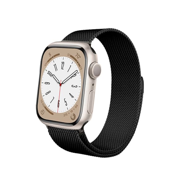Crong Milano Steel - Rustfri stålrem til Apple Watch 42/44/45/49 mm (sort)