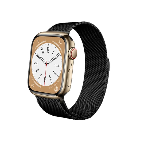 Crong Milano Steel - Rustfri stålrem til Apple Watch 42/44/45/49 mm (sort)