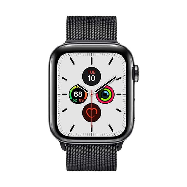 Crong Milano Steel - Rustfri stålrem til Apple Watch 42/44/45/49 mm (sort)