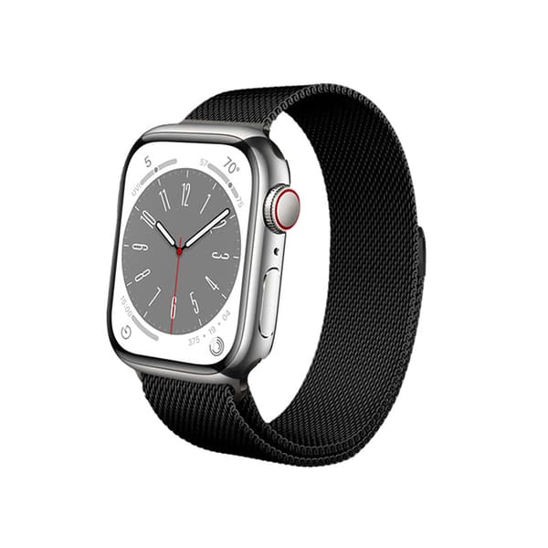 Crong Milano Steel - Rustfri stålrem til Apple Watch 42/44/45/49 mm (sort)