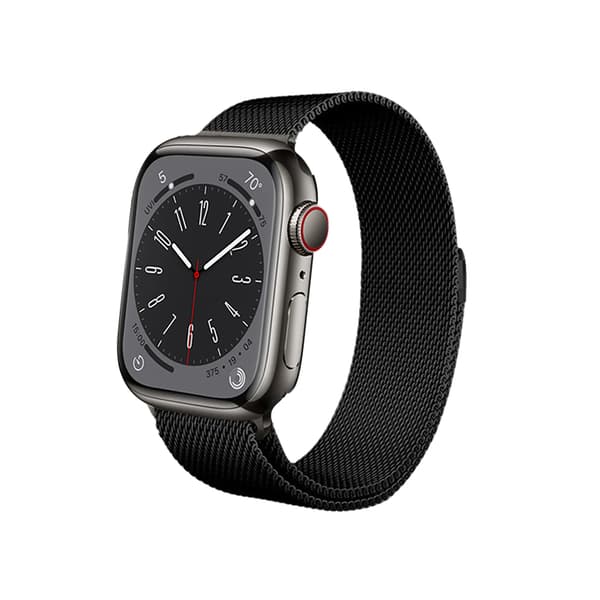 Crong Milano Steel - Rustfri stålrem til Apple Watch 42/44/45/49 mm (sort)
