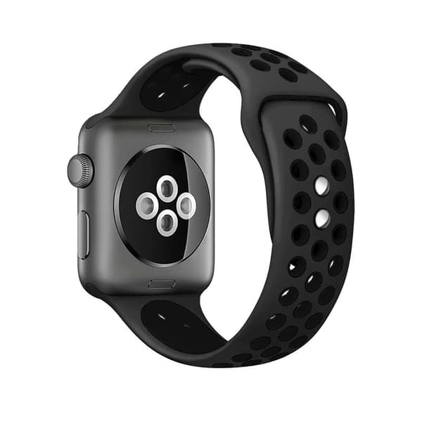 Crong Duo Sport – Apple Watchin ranneke 42/44/45/49 mm (harmaa/musta)