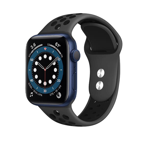 Crong Duo Sport – Apple Watchin ranneke 42/44/45/49 mm (harmaa/musta)