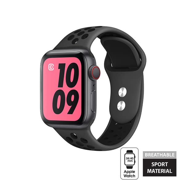 Crong Duo Sport - Apple Watch Strap 38/40/41 mm (grå/svart)
