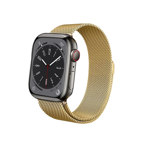 Crong Milano Steel - Armband i rostfritt stål för Apple Watch 42/44/45/49 mm (guld)