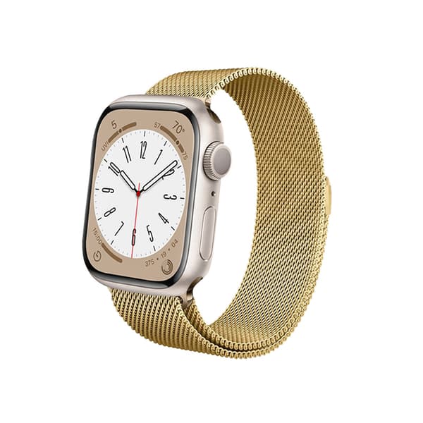 Crong Milano Steel - Armband i rostfritt stål för Apple Watch 42/44/45/49 mm (guld)