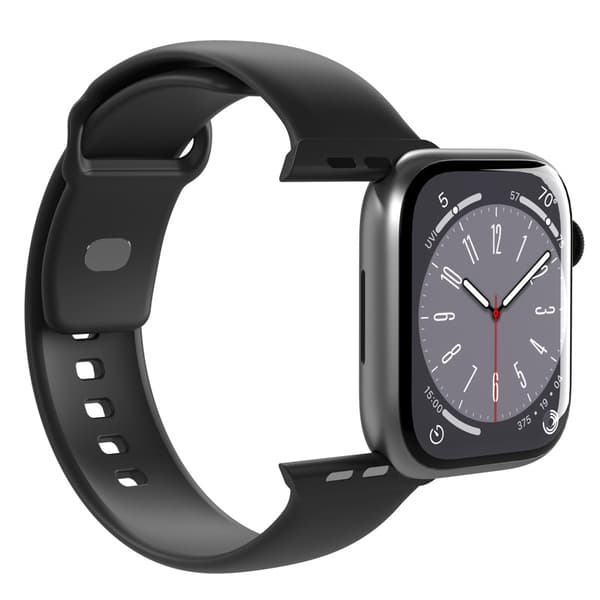 PURO ICON - Elastisk rem til Apple Watch 38/40/41 mm (S/M & M/L) (sort)