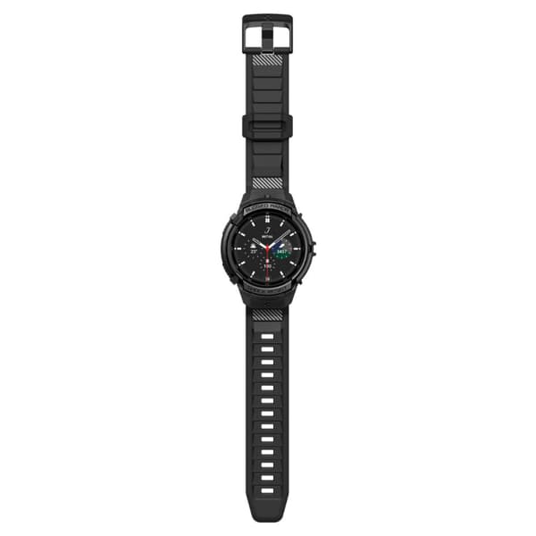 Spigen Rugged Armor Pro - Rem + fodral till Samsung Galaxy Watch 6 Classic 47 mm (svart)