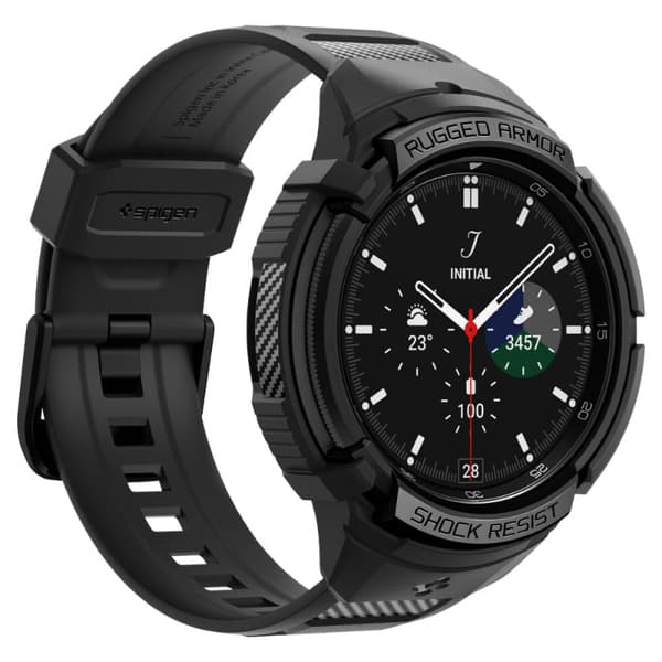 Spigen Rugged Armor Pro - Rem + fodral till Samsung Galaxy Watch 6 Classic 47 mm (svart)